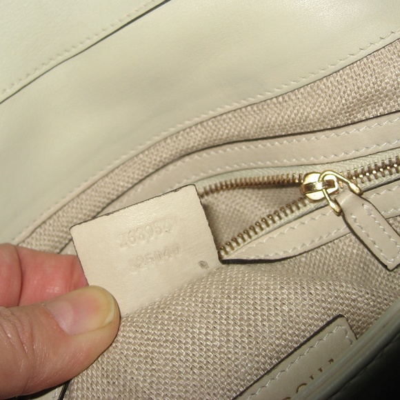 Gucci Handmade Crossbody Ivory Leather Satchel - Picture 7 of 8